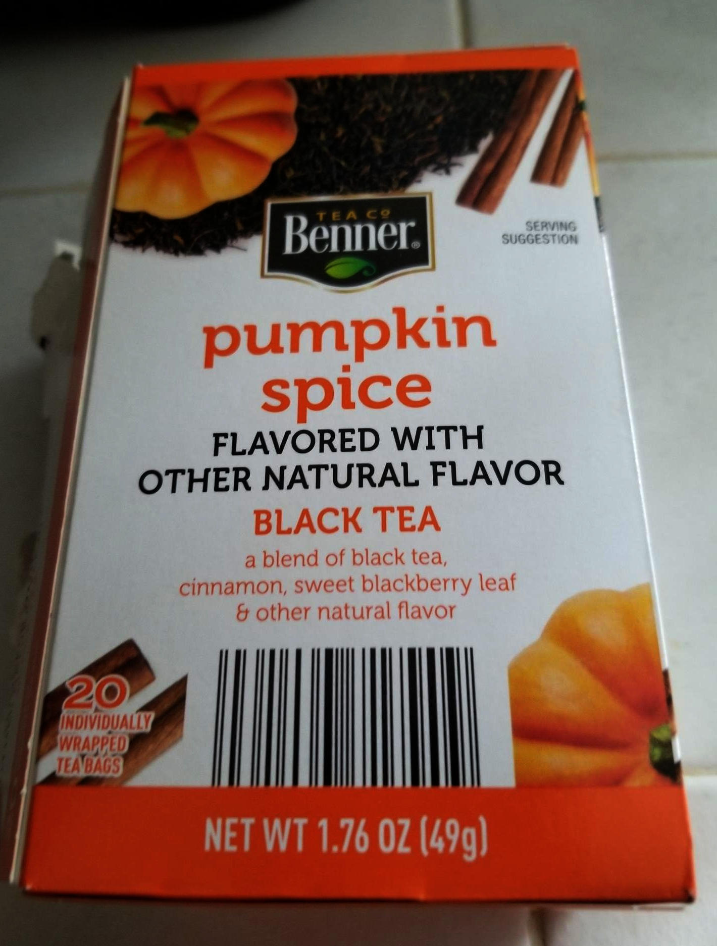 Benner pumpkin spice tea.