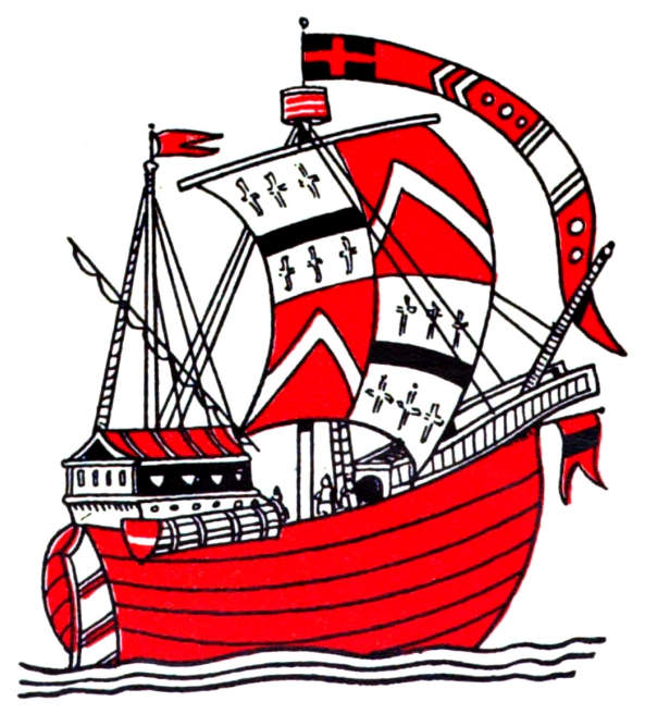 A sailing ship.