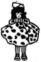 Girl in a large dress.