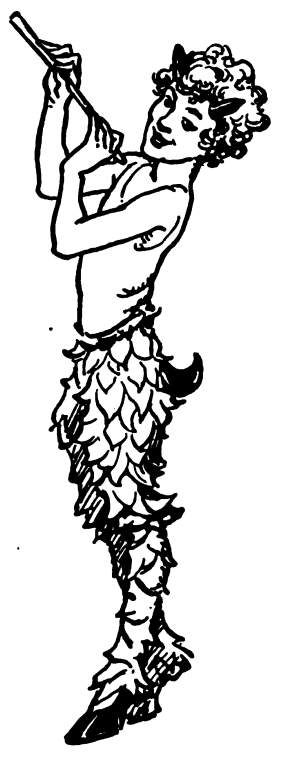 A child dressed as a faun.