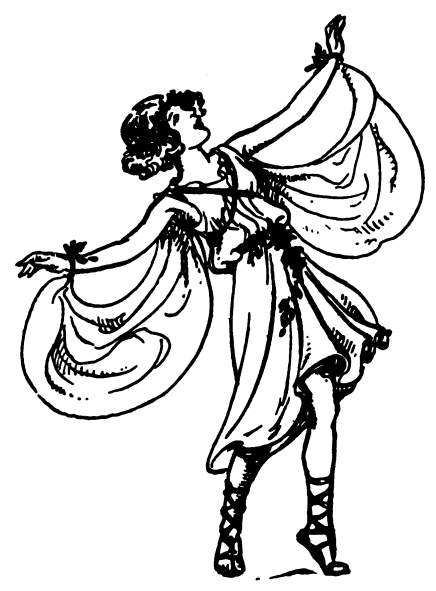 A dryad wearing sandals.