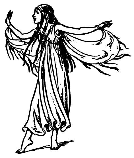 Nereid extends her foot.