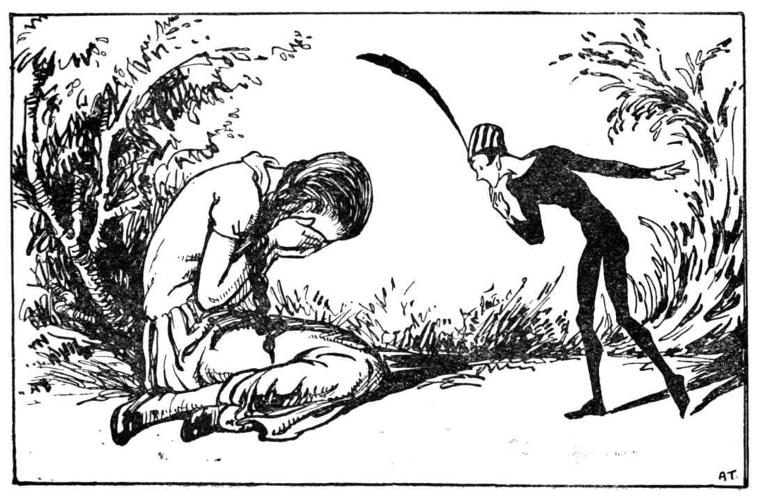A girl hides her face in her hands as a fairy looks on.