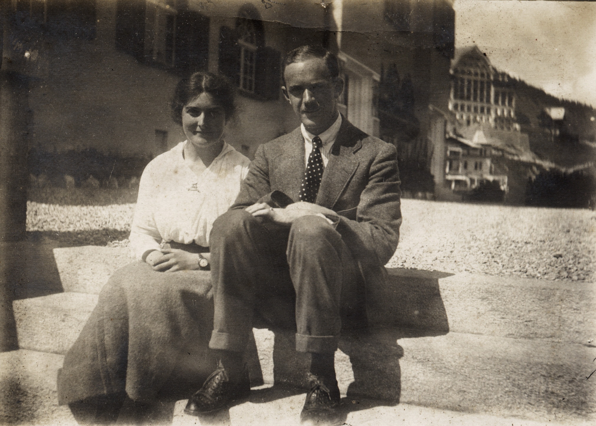 Charles and Audrey Teago at Davos Villa Vecchia Aug 1915