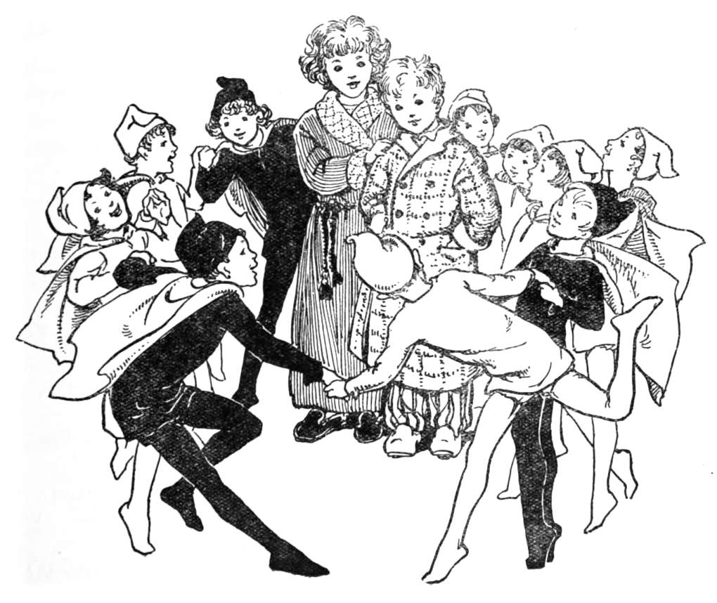 Children dance.