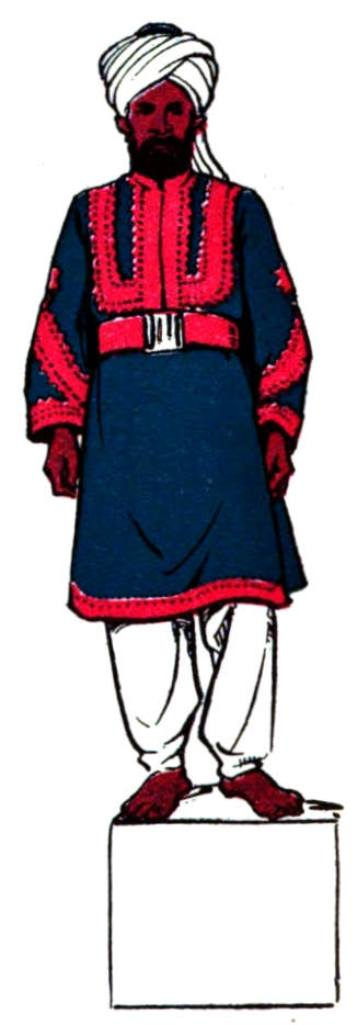 A man wearing a turban and kurta.