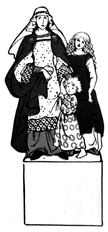 A woman with three girls.