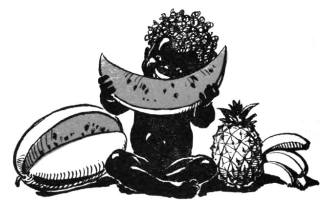 A child eating fruit.