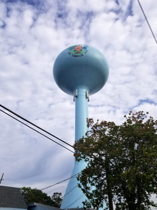 Lazura akva turo, Slidell, Luiziano, La Kamelia Urbo.