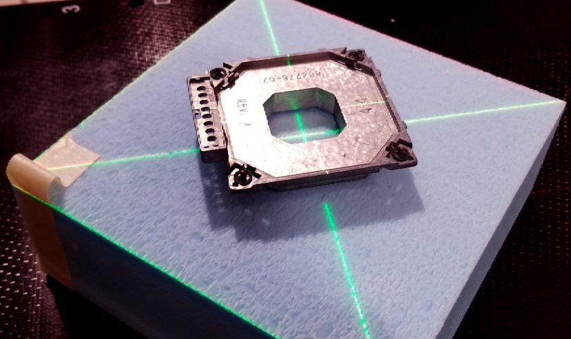 electron block on styrofoam