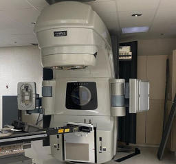 Medical linear accelerator, just as de-installation has begun.