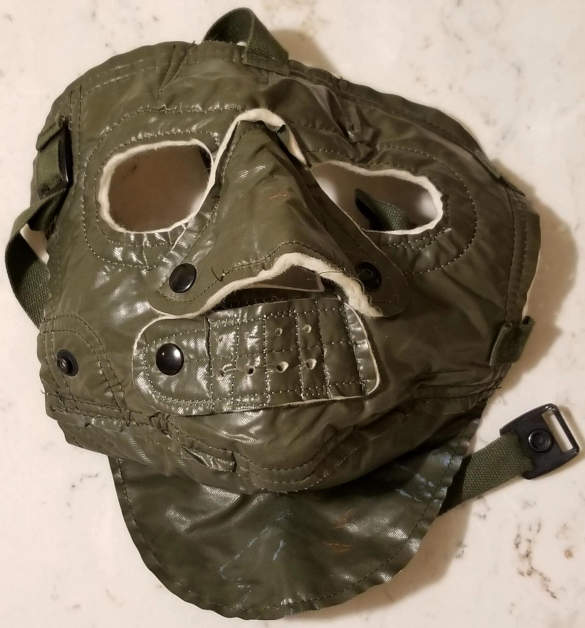 Green mask for very cold weather.