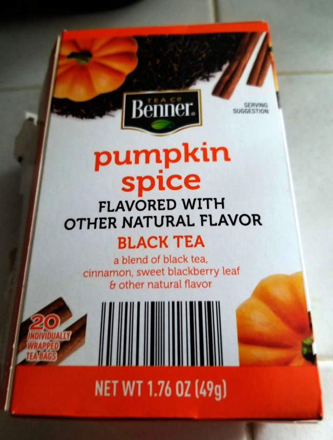 Benner's pumpkin spice tea.